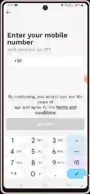 Probo App में एकाउंट कैसे बनाये: Enter Your Movbile Number